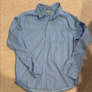 Men's Blue Button-Up Shirt